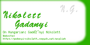 nikolett gadanyi business card